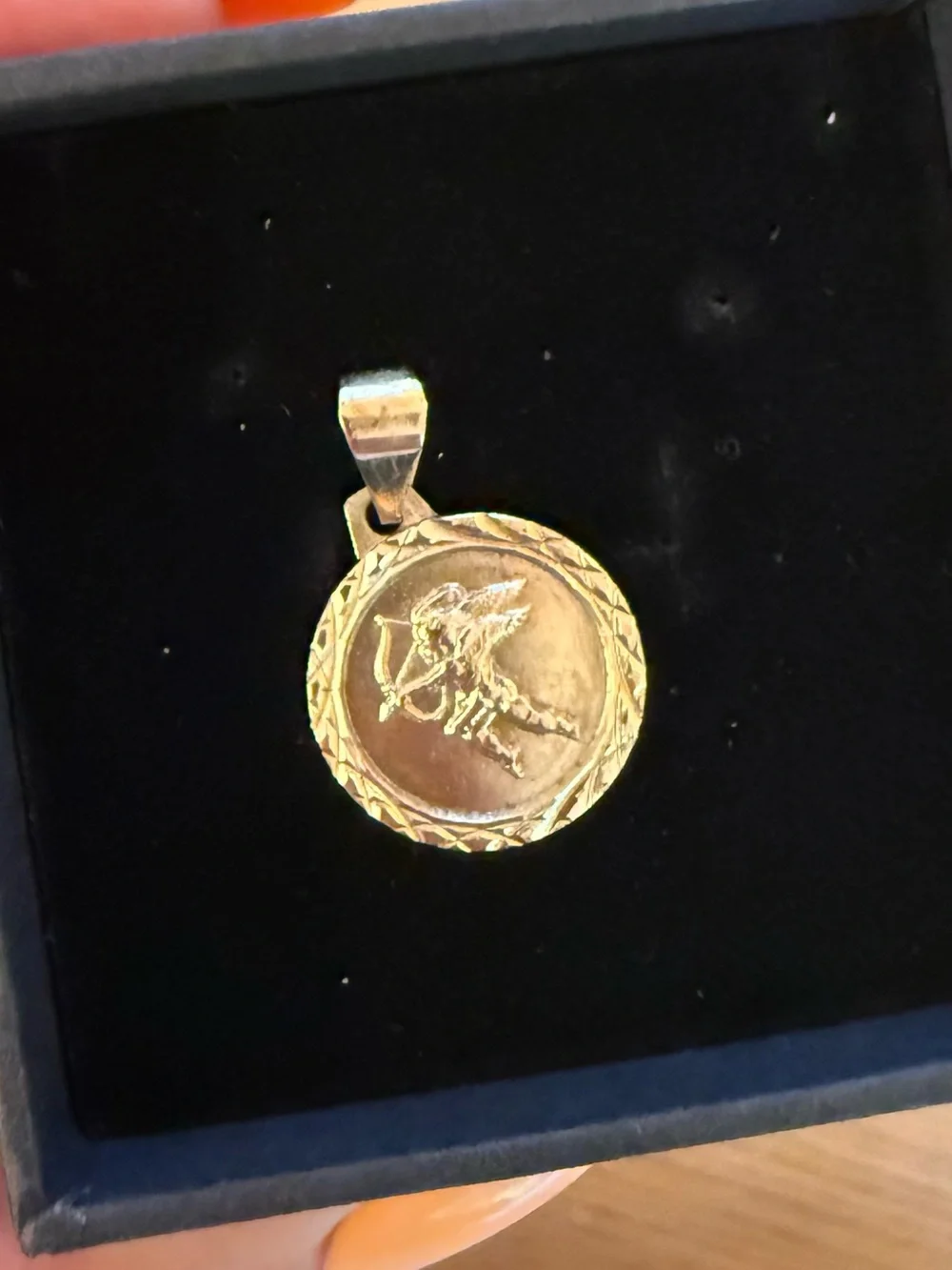 Child of Wild Gold Cupid Medallion Charm/Pendant